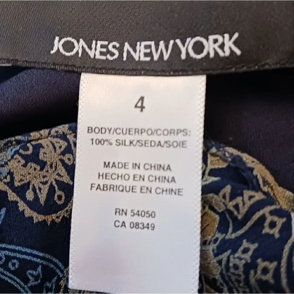 Jones New York Silk Paisley Tiered Skirt